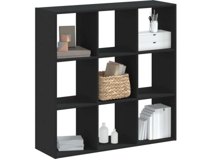 Knihovna 102 x 32 x 102 cm kompozitní dřevo [852817] (Barva Černá)