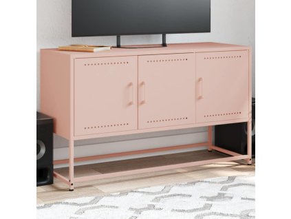 TV skříňka 100,5 x 39 x 60,5 cm ocel [846477] (Barva Růžová)