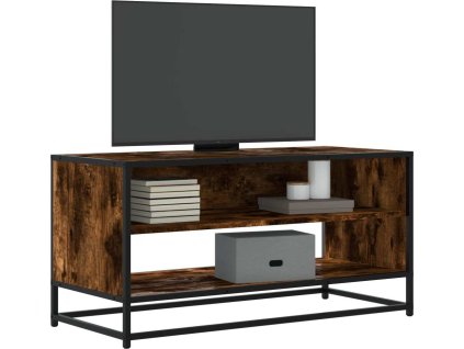 TV skříňka 91 x 40 x 46 cm kompozitní dřevo a kov [848886] (Barva Kouřový dub)