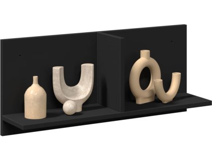 Nástěnná skříňka 70 x 16,5 x 30 cm kompozitní dřevo [854851] (Barva Černá)