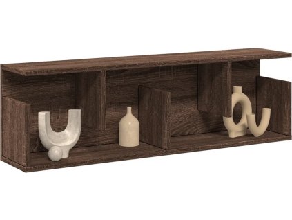 Nástěnná skříňka 100 x 20 x 30 cm kompozitní dřevo [854847] (Barva Hnědý dub)