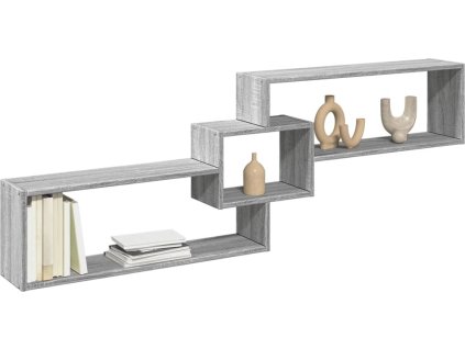 Nástěnná skříňka 158 x 18 x 53 cm kompozitní dřevo [854818] (Barva Kouřový dub)