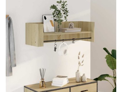 Nástěnná police 100 x 35 x 30,5 cm dřevotříska [848460] (Barva dub sonoma)