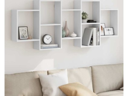 Nástěnná police artisan 159 x 18 x 65 cm kompozitní dřevo [853209] (Barva Bílá)