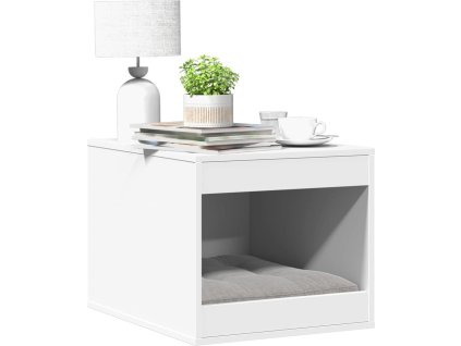 Skříňka na kočičí záchod 47 x 59 x 42 cm kompozit [857760] (Barva Bílá)