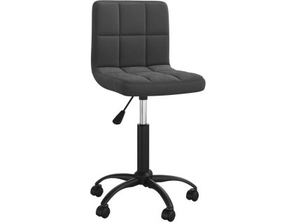 Otočná jídelní židle samet [3087593] (Barva Černá)