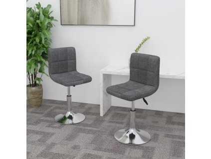 Otočné jídelní židle 2 ks textil [334210] (Barva Tmavě šedá)