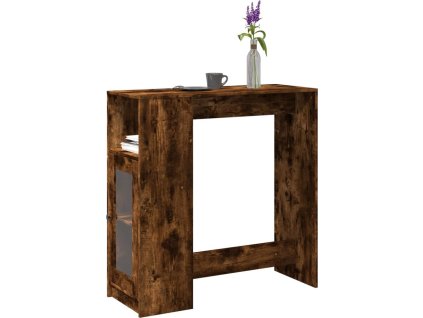 Barový stůl s regály 101 x 40 x 103,5 cm kompozitní dřevo [854368] (Barva Kouřový dub)