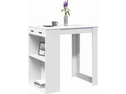 Barový stůl 102 x 70 x 103,5 cm kompozitní dřevo [3309321] (Barva Bílá)