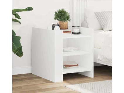 Noční stolek 45 x 50 x 50 cm kompozitní dřevo [848290] (Barva Bílá)