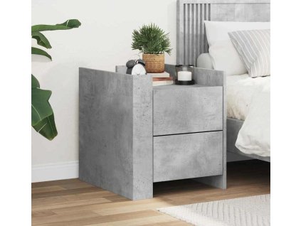 Noční stolek 45 x 50 x 50 cm kompozitní dřevo [848286] (Barva Betonová šedá)