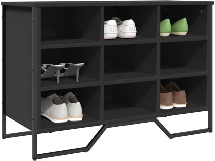 Botník 90 x 38 x 61,5 cm kompozitní dřevo [848644] (Barva Černá)