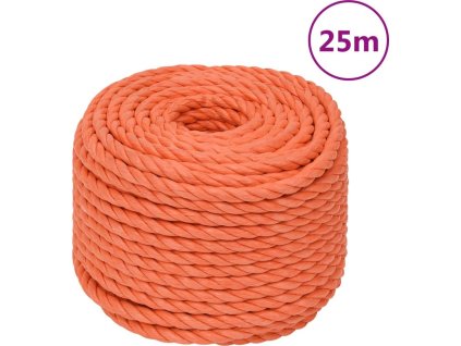Pracovní lano 20 mm 25 m polypropylen [152951] (Barva Oranžová)