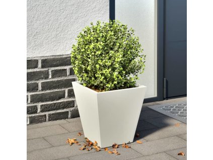 Zahradní truhlík antracitový 30 x 30 x 30 cm ocel [851040] (Barva Ocel/Bílý)