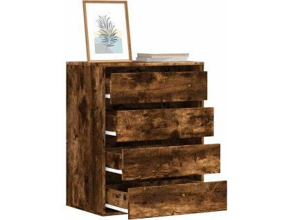 Rohová zásuvková komoda 60 x 41 x 76 cm kompozit [852874] (Barva Kouřový dub)