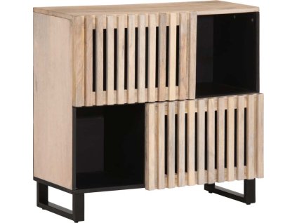 Příborník 80 x 34 x 75 cm masivní mangovníkové dřevo [377572] (Barva Světle hnědá)