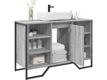 Koupelnová skříňka pod umyvadlo 91x35x60 cm kompozit [848667] (Barva Šedá sonoma)