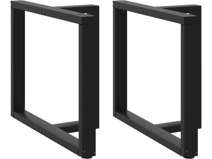 Nohy k jídelnímu stolu ve tvaru T, 2 ks, , 90 x 35 x (72-73) cm, ocel [4013064] (Barva Černá)