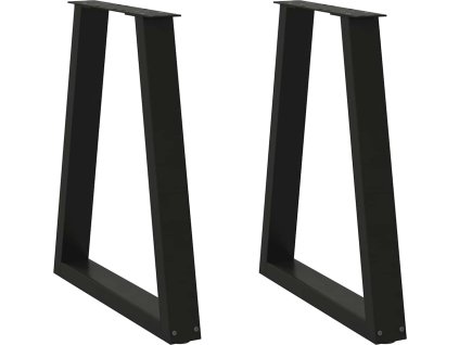 Nohy k jídelnímu stolu ve tvaru V, 2 ks, , 50x(72-73,3) cm, ocel [4012560] (Barva Černá)