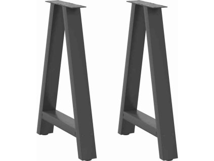 Nohy k jídelnímu stolu ve tvaru A, 2 ks, , 50 x (72-73) cm, ocel [4012846] (Barva Antracitová)