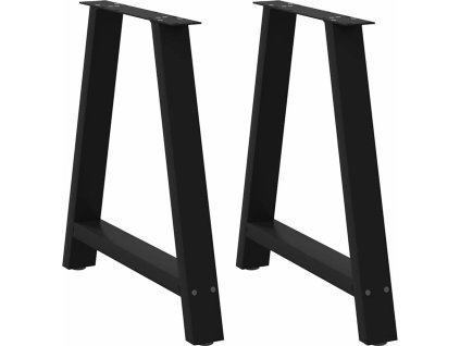 Nohy k jídelnímu stolu ve tvaru A, 2 ks, , 70 x (72-73) cm, ocel [4012852] (Barva Černá)