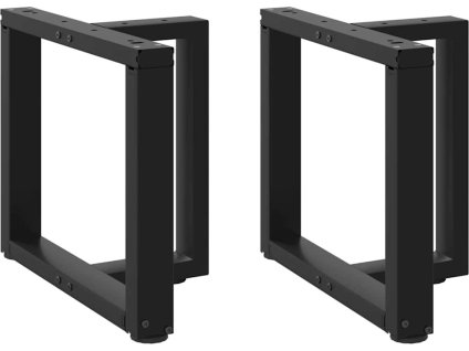 Nohy konferenčního stolku ve tvaru T, 2 ks, , 50 x 25 x (42-43) cm, ocel [4013028] (Barva Černá)