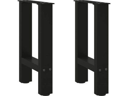 Nohy konferenčního stolku z oceli 2 ks 38 x (42-43) cm ocel [4013276] (Barva Černá)