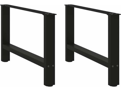 Nohy konferenčního stolku z oceli 2 ks 70 x (42-43) cm ocel [4013288] (Barva Černá)