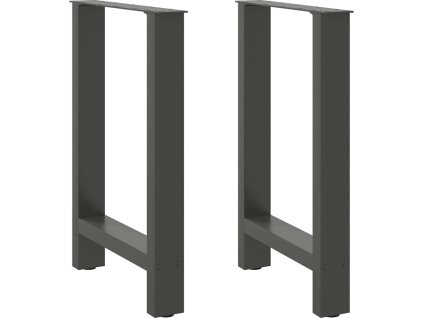 Nohy k jídelnímu stolu z oceli 2 ks 60 x (72-73) cm ocel [4013306] (Barva Antracitová)
