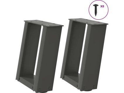 Nohy konferenčního stolku ve tvaru U 2 ks ocel 30 x (30-31) cm ocel [4012738] (Barva Antracitová)