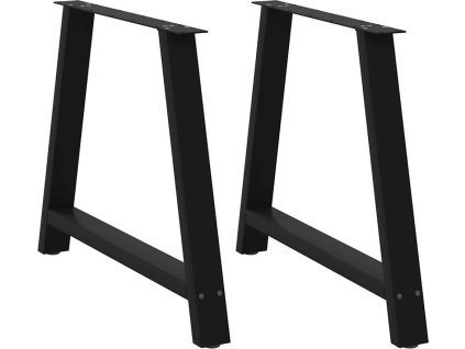 Nohy k jídelnímu stolu ve tvaru A, 2 ks, , 100 x (72-73) cm, ocel [4012864] (Barva Černá)