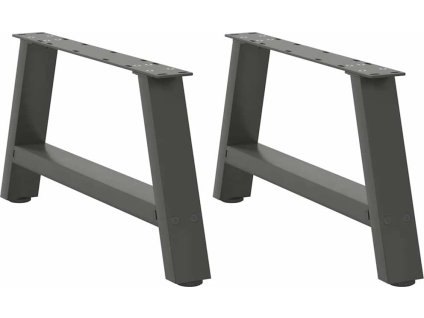 Nohy konferenčního stolku ve tvaru A, 2 ks, , 70 x (30-31) cm, ocel [4012826] (Barva Antracitová)