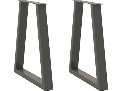 Nohy k jídelnímu stolu ve tvaru V, 2 ks, , 60 x (72-73,3) cm, ocel [4012565] (Barva Bílá)