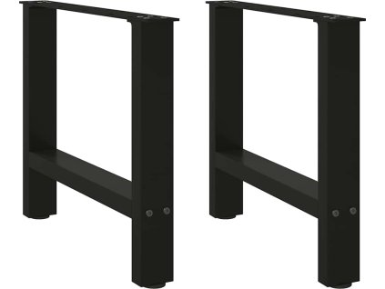 Nohy konferenčního stolku z oceli 2 ks 60 x (42-43) cm ocel [4013284] (Barva Černá)
