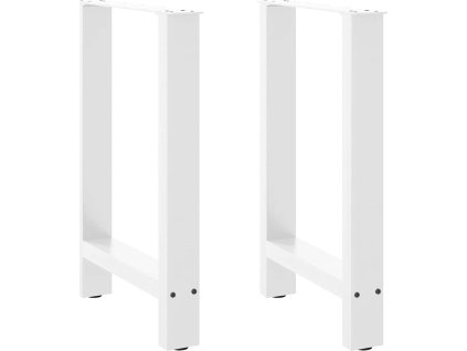 Nohy k jídelnímu stolu z oceli 2 ks 50 x (72-73) cm ocel [4013301] (Barva Bílá)