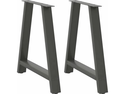 Nohy k jídelnímu stolu ve tvaru A, 2 ks, , 80 x (72-73) cm, ocel [4012858] (Barva Antracitová)