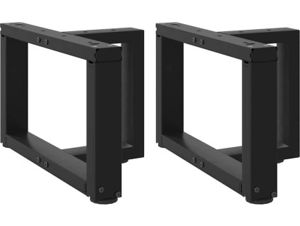 Nohy konferenčního stolku ve tvaru T, 2 ks, , 40 x 25 x (30-31) cm, ocel [4013004] (Barva Černá)