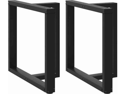 Nohy k jídelnímu stolu ve tvaru T, 2 ks, , 80 x 35 x (72-73) cm, ocel [4013060] (Barva Černá)