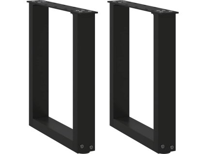 Nohy konferenčního stolku ve tvaru U, 2 ks, , 38 x (42-43) cm, ocel [4013152] (Barva Černá)
