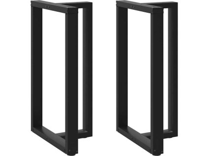 Nohy barového stolu ve tvaru T, 2 ks, , 60 x 35 x (100-101) cm, ocel [4013092] (Barva Černá)