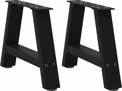 Nohy konferenčního stolku ve tvaru A, 2 ks, , 40 x (30-31) cm, ocel [4012812] (Barva Černá)