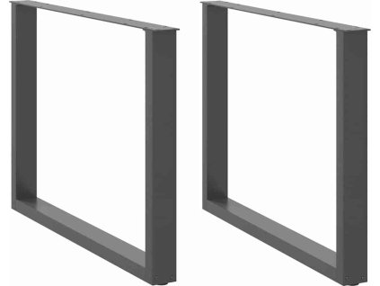 Nohy k jídelnímu stolu ve tvaru U, 3 ks, ocel, 100 x (72-73) cm, ocel [4013198] (Barva Antracitová)