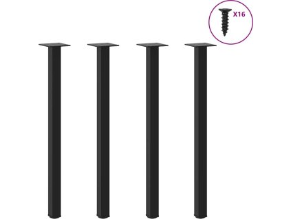 Nohy konzolového stolku 4 ks ocel 72-74 cm ocel [4012456] (Barva Černá)