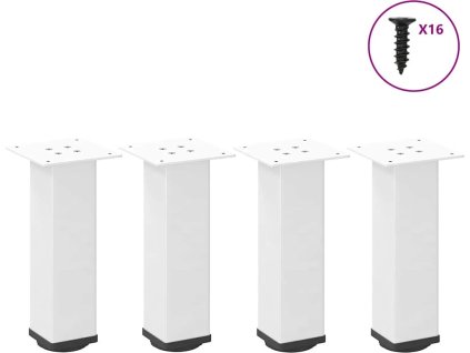 Nohy konferenčního stolku 4 ks ocel 30-32 cm ocel [4012461] (Barva Bílá)