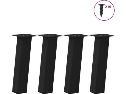 Nohy konferenčního stolku 4 ks ocel 30 cm ocel [4012496] (Barva Černá)