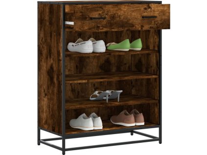 Botník 75 x 38 x 97,5 cm kompozitní dřevo a kov [3300877] (Barva Kouřový dub)