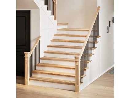 Nášlapy na schody 2 ks světle hnědé 110x30x2 cm masivní dub [3283782] (Barva Přírodní)