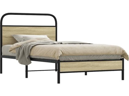 Rám postele bez matrace 107x203 cm kompozitní dřevo [4100406] (Barva dub sonoma)