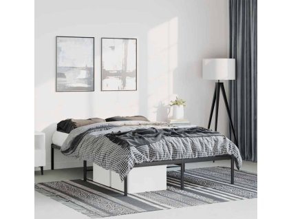 Kovový rám postele 135 x 190 cm [350845] (Barva Černá)