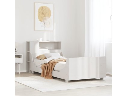 Postel bez matrace 75 x 190 cm masivní borovice [3323792] (Barva Bílá)